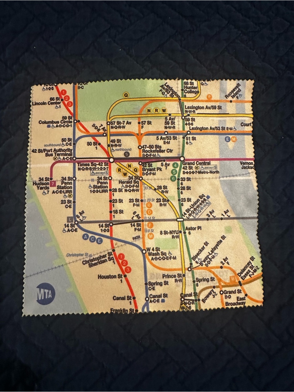 NYC Subway Map Microfiber Cleaning Cloth - Multi Glasses and Screens